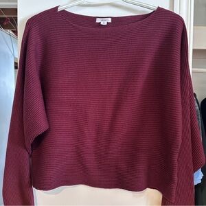 Ardene Women's Ribbed Sweater - Burgundy